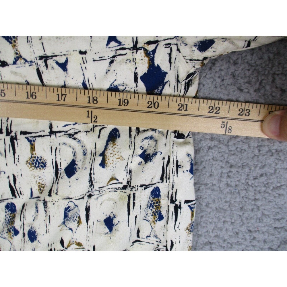 Ivy Crew Shirt Mens Large Beige Blue Fish Outdoor Button Down Short Sleeve - Picture 9 of 11